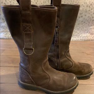 Timberland Girls classic tall brown leather riding boots sz 2